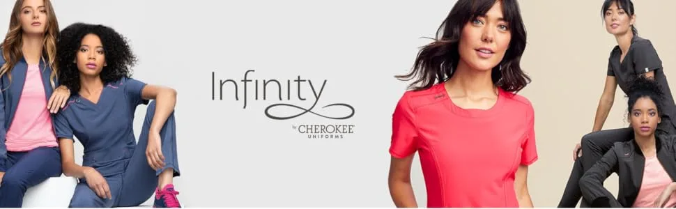 Cherokee Infinity Pull-on Scrub Pants for Women Performance Stretch CK065A Large Black - Infinity Header
