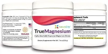 NatureCity TrueMagnesium Highly Absorbable Magnesium Bisglycinate Chelate 60 Servings - product information 6