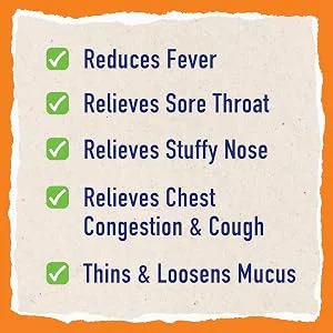 Mucinex FreeFrom Cold & Flu Daytime Multi-Symptom Relief Cherry 6 Fl Oz - symptoms
