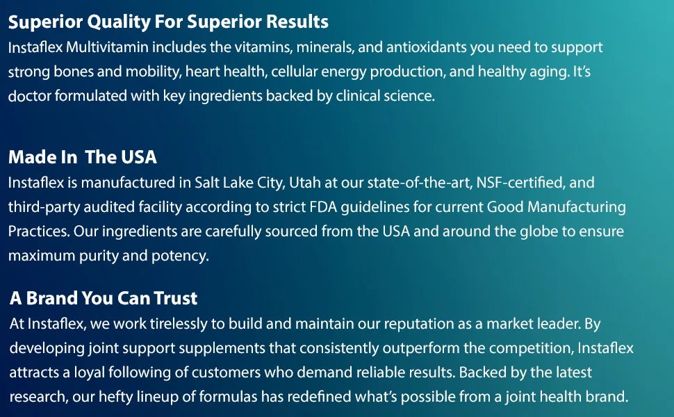Instaflex Multivitamin Supports Mobility and Bone Health 90 Tablets - Instaflex Multivitamin Health joint supplement