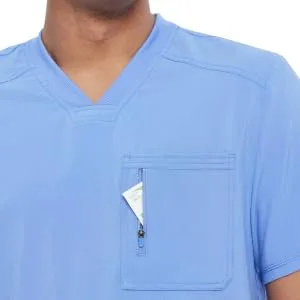 Cherokee Infinity Men Scrubs Top Tuckable V-Neck CK910A Large Pewter - FUNCTIONAL STYLE