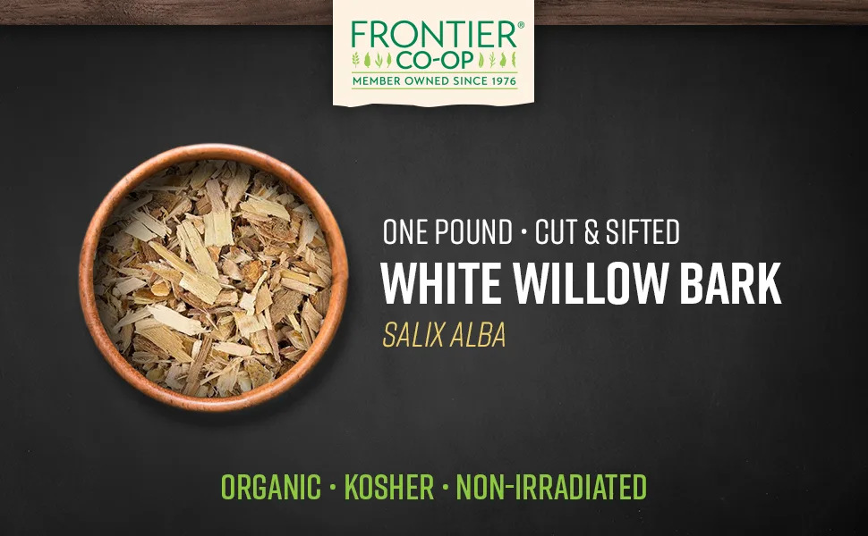 Frontier Co-op Organic Cut & Sifted White Willow Bark 1lb - Frontier Co-op Organic C&S White Willow Bark