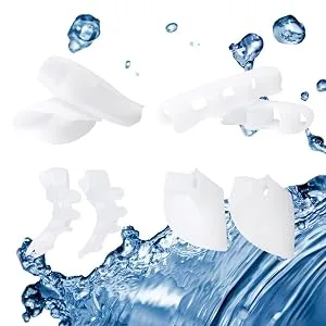 FOOTINSOLE.COM TP045 Silicone Toe Separators (1 pair) - water