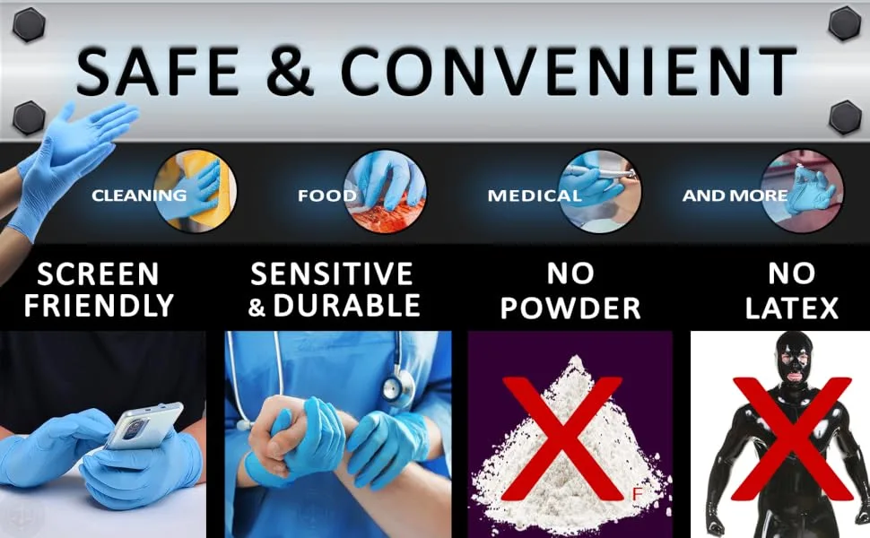 Gini Foundation Nitrile Protective Gloves Medium - Gini nitrile gloves are safe and convenient as confirmed by third-party technical labs