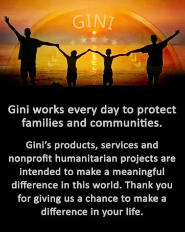 Gini Foundation Nitrile Protective Gloves Medium - Gini works every day to protect families and communities.