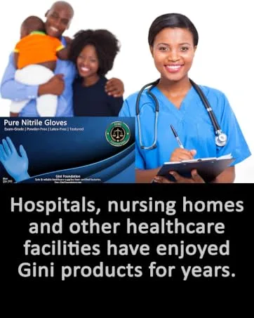 Gini Foundation Nitrile Protective Gloves Medium - Hospitals, nursing homes and other healthcare facilities have enjoyed Gini products for years.