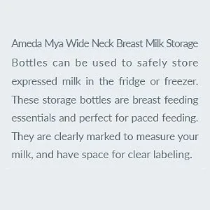 Ameda MYA Breast Pump Parts Replacement Bottles Essential Bottle for Newborns Caps Sold Separately (2 Count) Bottles ONLY - Ameda Mya Bottles Description