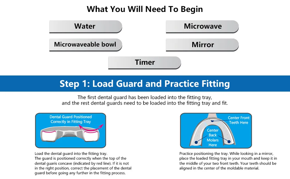 KOHEEL Mouth Guard with Forming Tray Moldable and Easy to Use Dental Guard Stops Bruxism Night Guard 5 Count (White Large Sizes) - mouth guard for grinding teeth mouth guard for clenching teeth at night mouth guard night guard