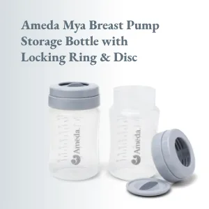 Ameda MYA Replacement Bottles with Locking Caps & Rings Storage Bottle Baby Essentials Breastfeeding Supplies 2 Count - Ameda MYA Replacement Bottles 102X14 (B08562XHL3)