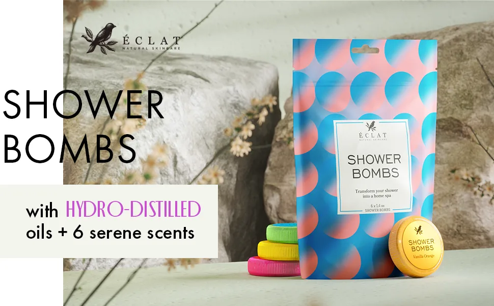 Scented Aromatherapy Shower Bombs 6 Pack - Relaxation Stress Relief Home Spa - with Natural Essential Oils: Lavender Eucalyptus Rose Mint - 100% Vegan - shower steamers aromatherapy shower bombs aromatherapy aromatherapy shower bombs women aromatherapy