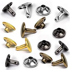 420 Sets Leather Rivets Kit Double Cap Brass Rivets Leather Studs with 3PCS Setting Tools for Leather Repair and Crafts 4 Colors and 3 Sizes 420 Pack - leather rivets