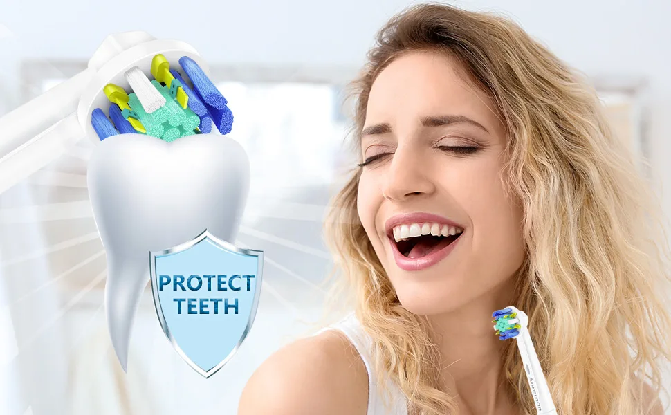Aoremon Replacement Brush Heads for Oral b Braun Floss Action Pro 7000 Pro 1000 Pro 3000 Pro 5000 Vitality Toothbrush Models 12Pack - toothbrush replacement heads for oral b