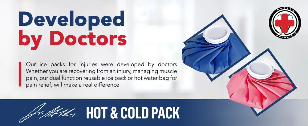 Doctor Developed Hot and Cold Pack/Ice Bag/Ice Pack/Compress Single - Re-useable and Waterproof with Spill-Proof caps and Durable Anti-Leak Materials (Large - 11 Blue) - Hot & Cold Pack