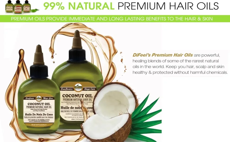 Difeel Premium Natural Deep Conditioning Hair Oil - Brazil Nut Oil 2.5 Ounce (6-Pack) - product information 9