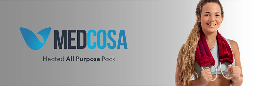 Medcosa Microwavable Heated Neck Pack | Heat. Wrap. Relax. Repeat | Multipurpose Microwave Heating Pad for Long Lasting Warmth | Microwaveable Heat Pads for Arthritis Stress & Sore Muscles - heated neck
