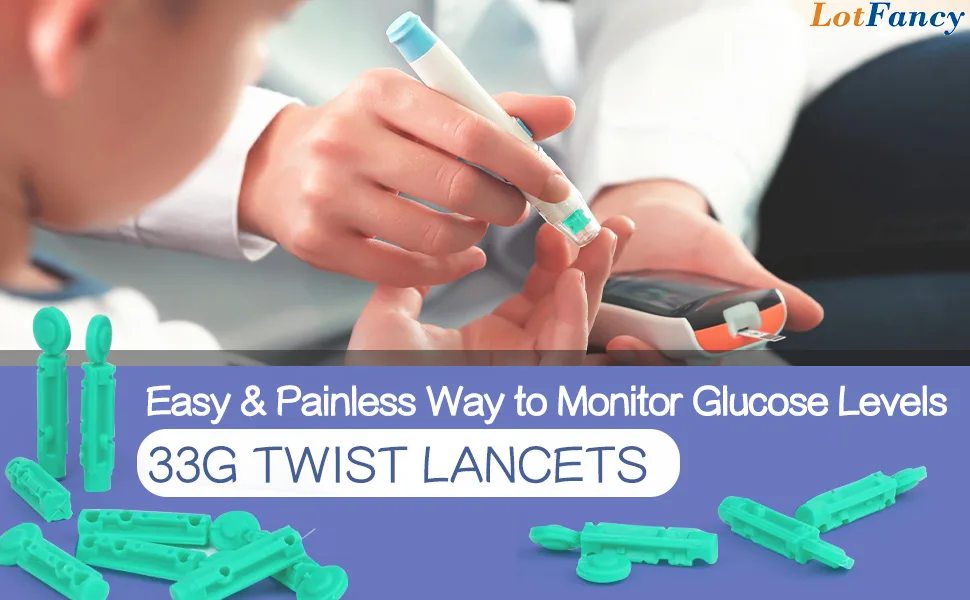 LotFancy Lancets for Blood Testing 33 Gauge 500 Counts Twist Top Diabetic Lancets for Glucose Diabetes Testing Sterile Disposable - product information 10