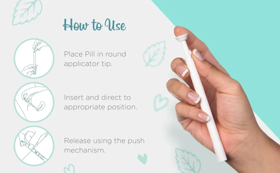 VeeFresh Suppository Applicators - Vaginal Applicator Pack for VeeCleanse Pills Boric Acid Suppositories & Size 0 Boric Acid Capsules - Individually Wrapped Vaginal Applicators 7 pcs. - details