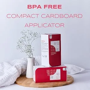 ROSE Certified Organic Cotton Cardboard Applicator Tampons Regular Absorbency | Cotton Lock Security Veil Patent System| Strong Leak Protection| Hypoallergenic| Non-Toxic| Easy Application 16 Count - organic aplicators tampons