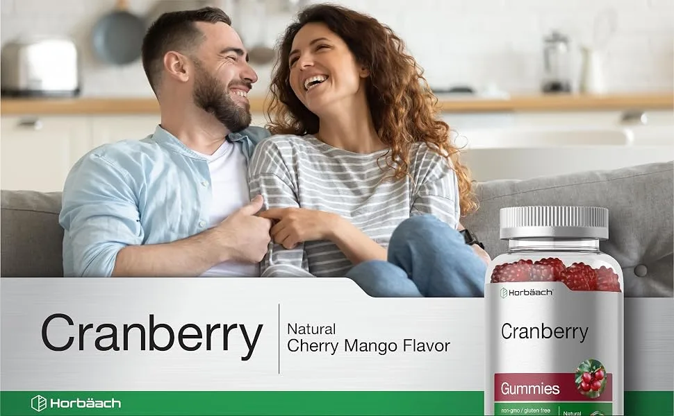 Cranberry Gummies | 110 Count | Vegan Non-GMO and Gluten Free Supplement | High Potency Extract Formula | by Horbaach - Cranberry