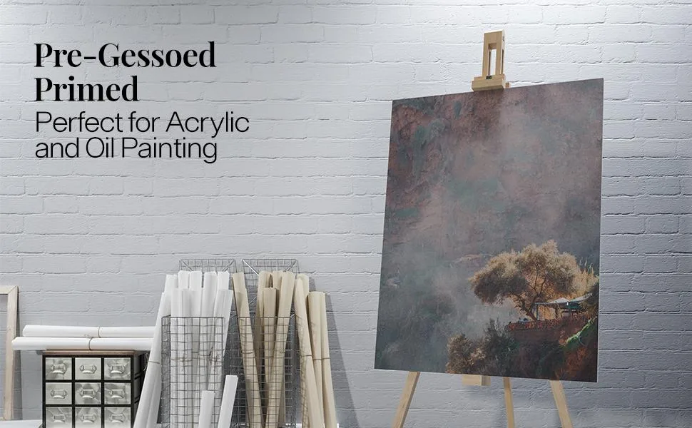 Academy Art Supply Stretched Canvases Pack of 8 (9 x 12) - stretched canvas