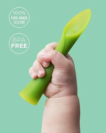 Olababy GentleBottle Silicone Baby Bottle Replacement Nipple 2 Pack (0-3 Months/Preemie Flow) - training spoon