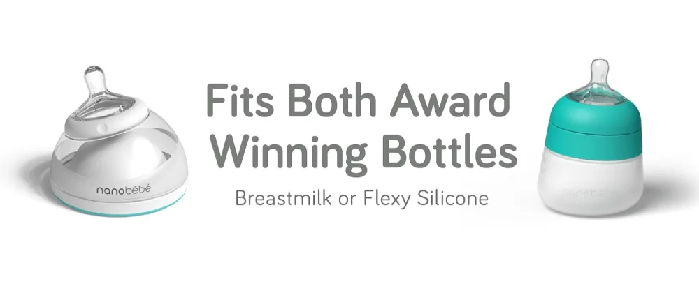 Nanobebe Silicone Nipples Triple Vented Twin-Pack - Medium Flow - Silicone Nipples