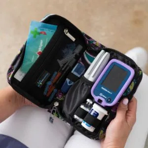 Sugar Medical Case Compatible with Freestyle Libre: Soft Silicone Cover to Protect The Libre and Libre II (Purple Glitter) - Freestyle Libre cover to protect you CGM