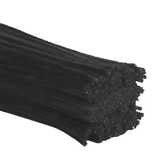 Iconikal Black Pipe Cleaners Craft Chenille Stems for DIY Art Supplies 350-Count - pipe cleaner main