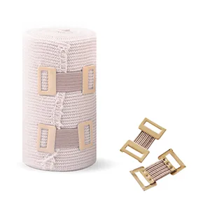 ORIENTOOLS Elastic Bandage Clips 50-Pack Stretch Metal Clasps for Various Types Bandages Replaceable Wrap Fastener Clips Latex-Free Brown 50 Pack White Clips - Small size