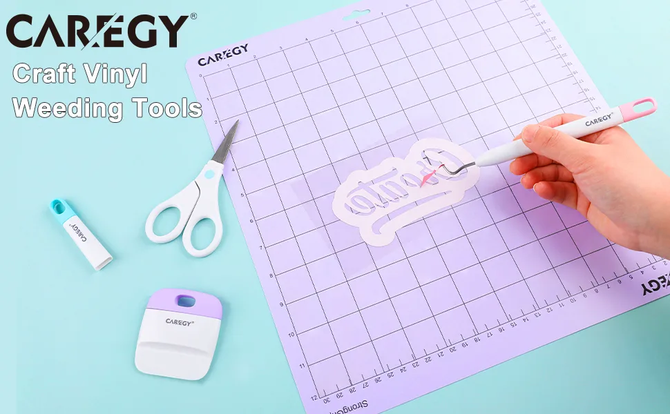 CAREGY Weeding Tools Kit for Vinyl 3Pcs Weeder/Scraper/Scissor Weeding Tool Kit for Cricut 3PACK - product information 20