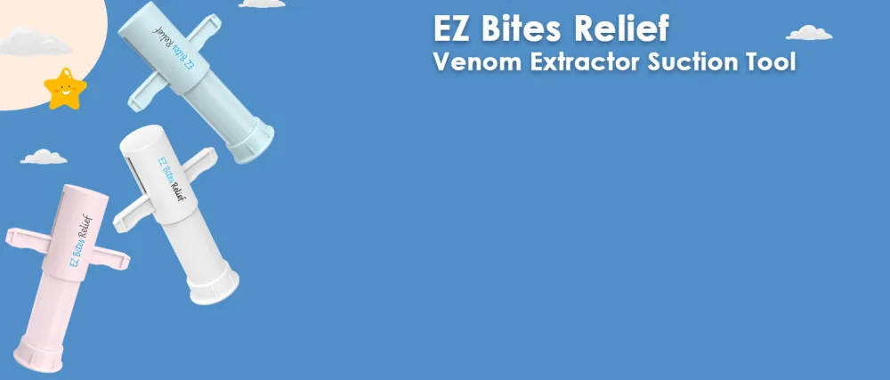 YARKOR EZ Bites Relief Venom Extractor Suction Pump Bee Sting Tools - Natural Itch Relief Bite and Sting First Aid for Backpacking Camping and Hiking (1 Pack - White) - bug bite relief