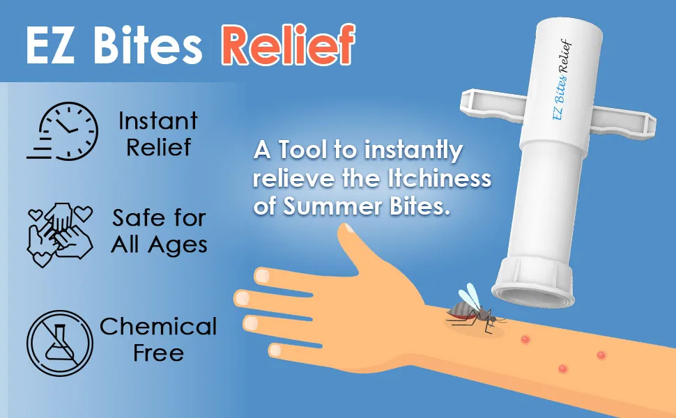 YARKOR EZ Bites Relief Venom Extractor Suction Pump Bee Sting Tools - Natural Itch Relief Bite and Sting First Aid for Backpacking Camping and Hiking (1 Pack - White) - bug bite relief