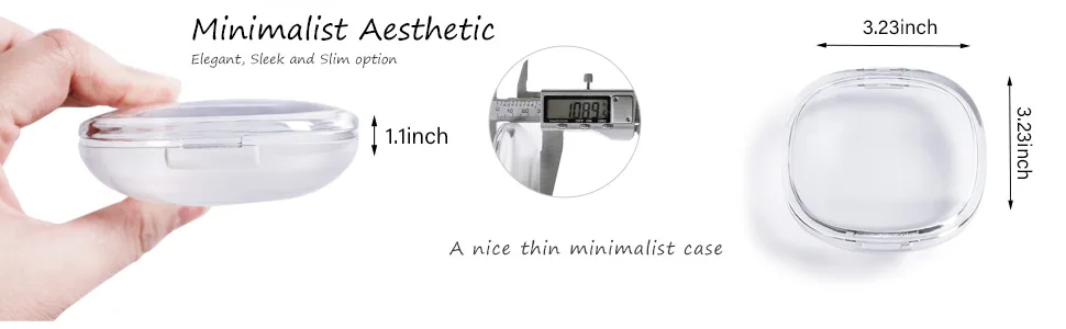 Retainer Case Orthodontic Retainer Case Oral care box Beautiful And Durable Compact And Easy To Carry (White) - A nice thin minimalist case by Mckkor