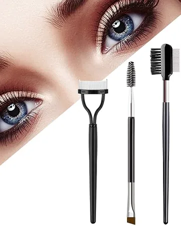 100 Pack Eyebrow Ruler KINGMAS Disposable Brow Ruler Microblading Adhesive Eyebrow Sticker Stencil Guide Measuring Tool - 3 PCS EYE MAKE-UP TOOLS