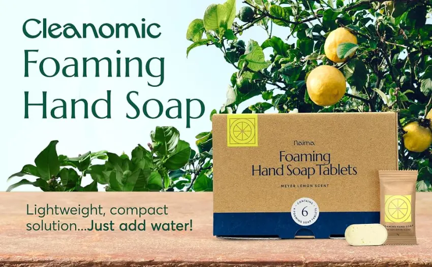 CLEANOMIC - Foaming Hand Soap Tablets (6 Pack) - Foaming Hand Soap Refills Foam Soap Refill Hand Wash Foaming Soap Refill Tabs Foaming Soap Tablets (Meyer Lemon) - cleanomic hand soap