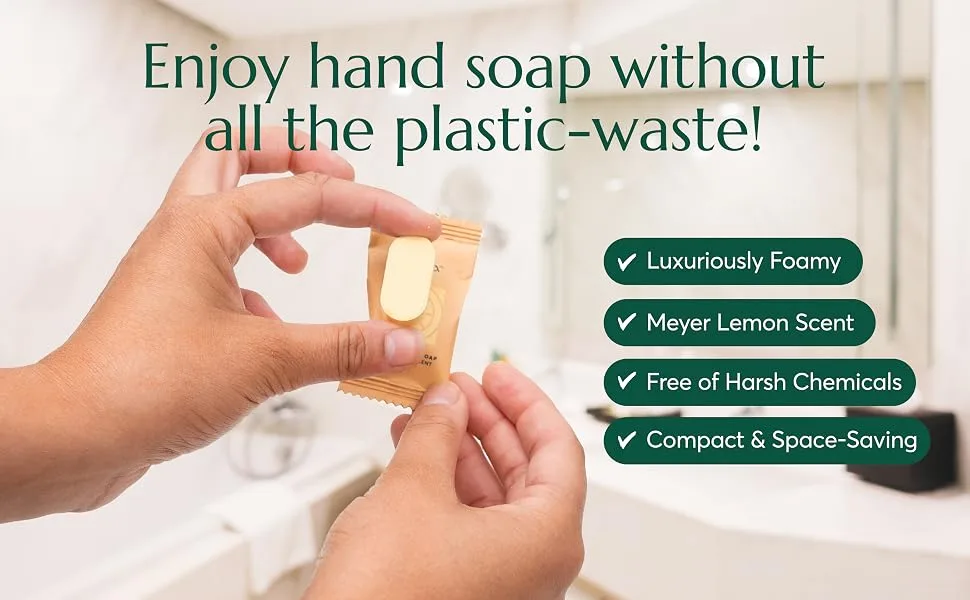 CLEANOMIC - Foaming Hand Soap Tablets (6 Pack) - Foaming Hand Soap Refills Foam Soap Refill Hand Wash Foaming Soap Refill Tabs Foaming Soap Tablets (Meyer Lemon) - cleanomic hand soap