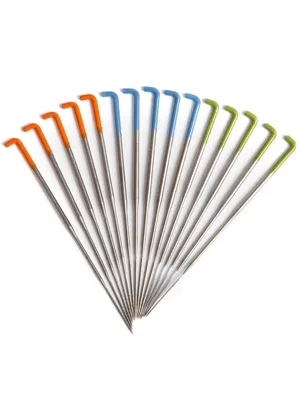 Sample Pack of 6 Precision Felting Needles for Wool Essential Tools for Beginner to Expert German Made High Carbon Steel Color Coded Gauges 36 Star 38 Star and 40 Spiral Sampler (2/ea) - felting needles