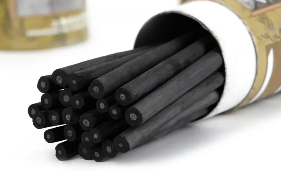 MyLifeUNIT Vine Charcoal Sticks Willow Sketch Charcoal Pencils for Drawing Pack of 25 (7-9 MM Dia) - Charcoal Sticks
