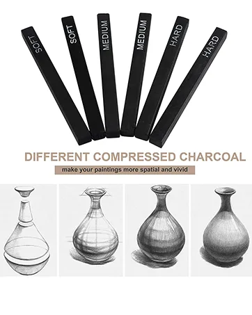 MyLifeUNIT Vine Charcoal Sticks Willow Sketch Charcoal Pencils for Drawing Pack of 25 (7-9 MM Dia) - Vine Charcoal Sticks