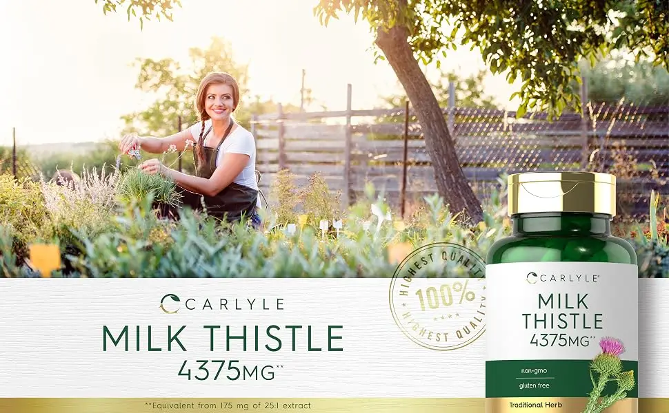 Carlyle Milk Thistle Capsules 4375 Mg High Potency Extract - 120 Capsules - carlyle milk thistle