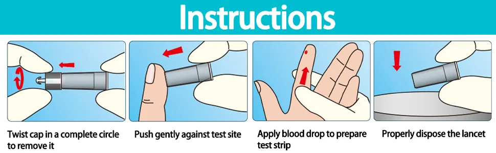 LotFancy Safety Lancets for Diabetes Testing 30 Gauge 100 Counts 1.8mm Depth All in One Sterile Lancets for Blood Glucose Testing Disposable Lancing Device Not Required - product information 11