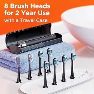Sonic Electric Toothbrush Replacement Heads Compatible with Bitvae Smart S2 Black Rechargeable Toothbrush Clean Toothbrush Heads Refills 4 Pack - 8 electric toothbrush replacement heads
