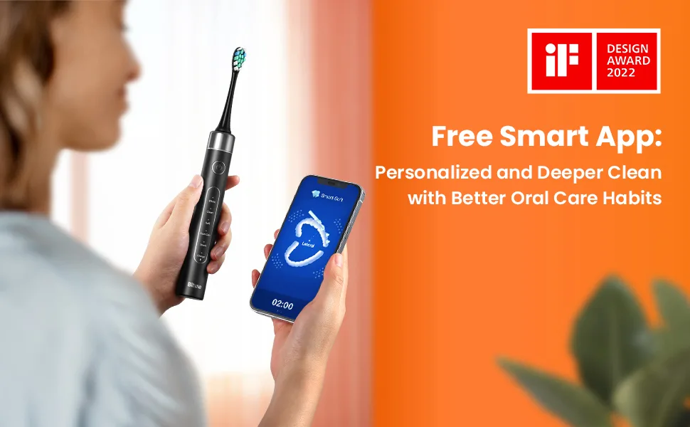 Sonic Electric Toothbrush Replacement Heads Compatible with Bitvae Smart S2 Black Rechargeable Toothbrush Clean Toothbrush Heads Refills 4 Pack - Smart app electric toothbrush
