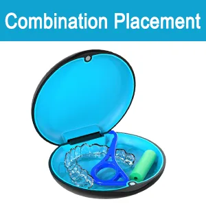 ARGOMAX Aligner Case Retainer Case Braces Box 1 Piece Orthodontic Box (White + Rose Red Silicone). - Orthodontic Box