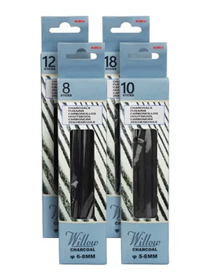 MyLifeUNIT Vine Charcoal Sticks 4 Pack Willow Charcoal Pencils for Artists Drawing (48 PCS) - Charcoal Sticks