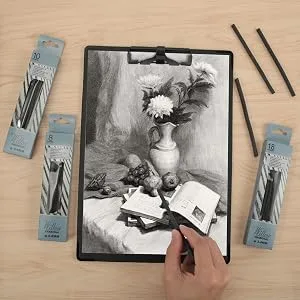 MyLifeUNIT Vine Charcoal Sticks 4 Pack Willow Charcoal Pencils for Artists Drawing (48 PCS) - soft charcoal