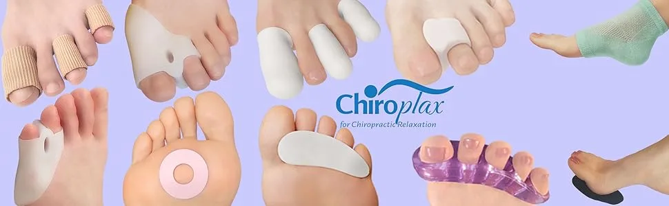 Chiroplax Tailor's Bunion Corrector Pads Bunionette Pain Relief Pinky Toe Straightener Separator Cushion Splint Protector Shield Spacer (4 Pads Shims - Size Regular) Size Regular (Pack of 4) - Chiroplax toe separator spacer stretcher correctors sleeve tube protector tailors bunion hammer toe