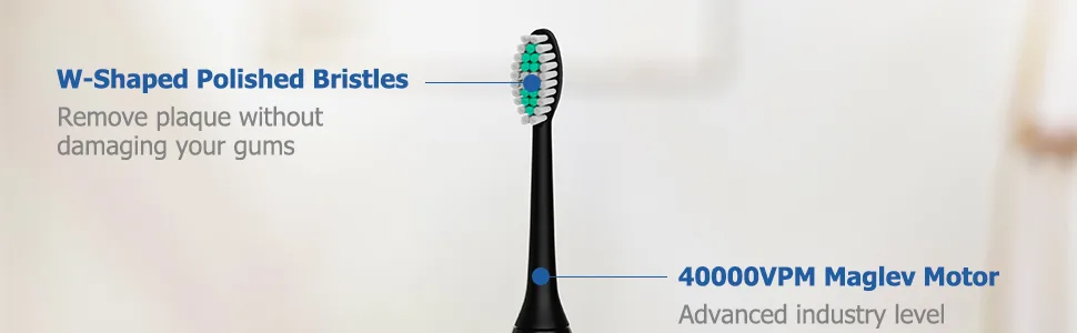 Operan Electric Toothbrush Replacement 6 Heads Black 6 pack Black - Electric Toothbrush
