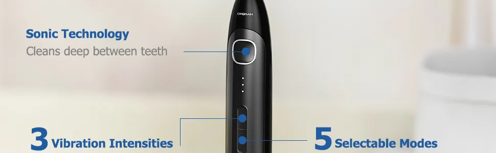Operan Electric Toothbrush Replacement 6 Heads Black 6 pack Black - Electric Toothbrush