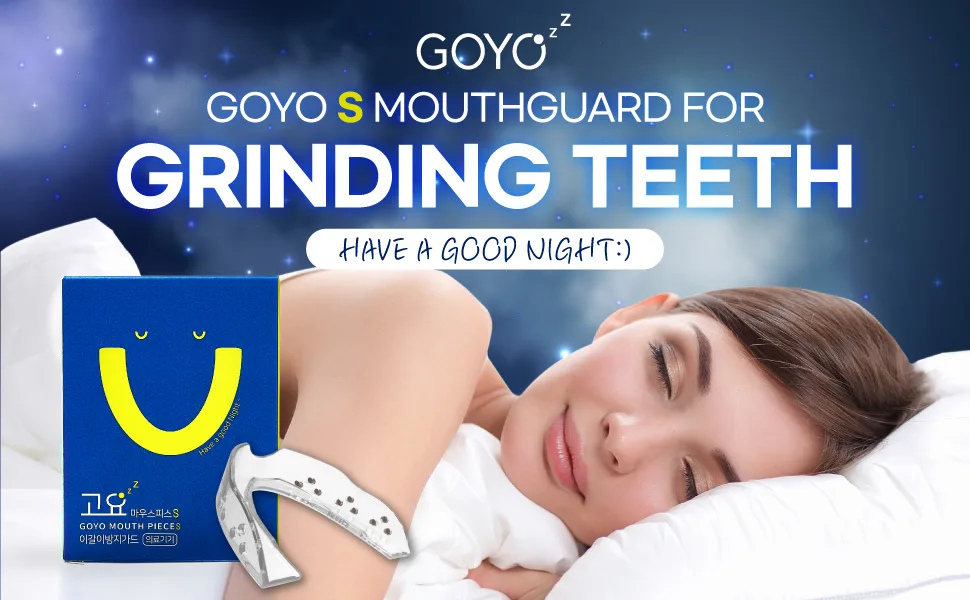 Mouth Guard for Grinding and Clenching Teeth at Night Custom-Fit Custom Moldable Sleep Night Guard with Travel Hygiene Case Reusable - GOYO-S